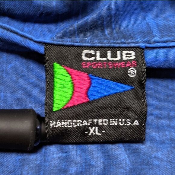 VINTAGE Club Sportswear Nylon Windbreaker XL - Picture 7 of 9